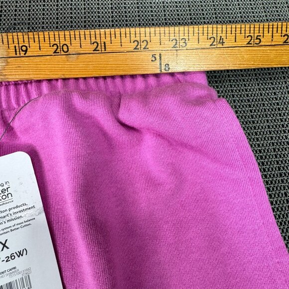 Terra & Sky 3X (24W-26W) TS Knit Capri Pants Orchid Shimmer - Picture 5 of 8